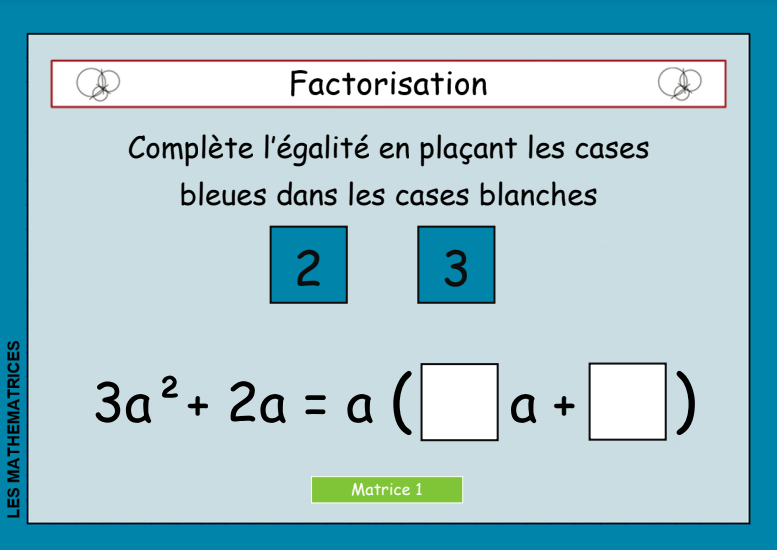 Factorisation Mathématrices